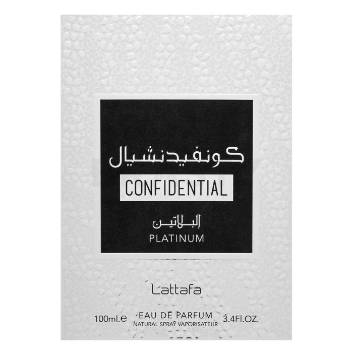 Lattafa Confidential Platinum woda perfumowana unisex Extra Offer 100 ml