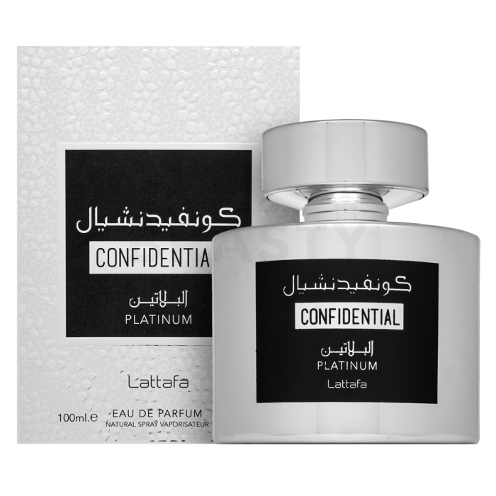 Lattafa Confidential Platinum woda perfumowana unisex Extra Offer 100 ml