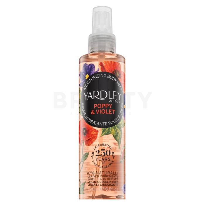 Yardley Poppy and Violet pršilo za telo za ženske 200 ml