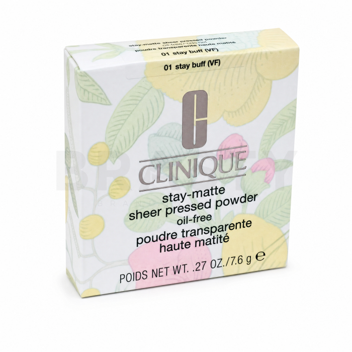 Clinique Stay Matte Sheer Pressed Powder puder z formułą matującą 01 Stay Buff 7,6 g