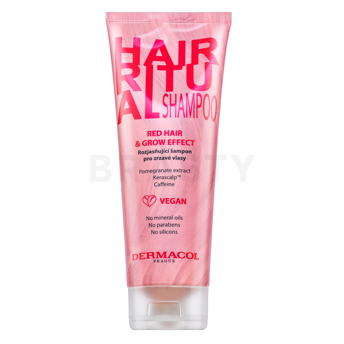 Dermacol Hair Ritual Red Hair & Grow Effect Shampoo ophelderende shampoo om rode tinten te doen herleven 250 ml
