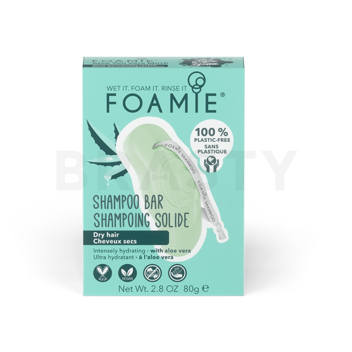 Foamie Shampoo Bar Shampoo solido per capelli secchi Aloe Vera 80 g