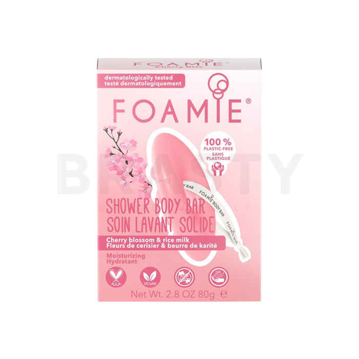 Foamie Gel de ducha sólido Shower Body Bar Cherry Blossom & Rice Milk 80 g