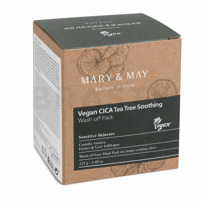 Mary & May CICA TeaTree Soothing Maske Wash off Pack 125 g