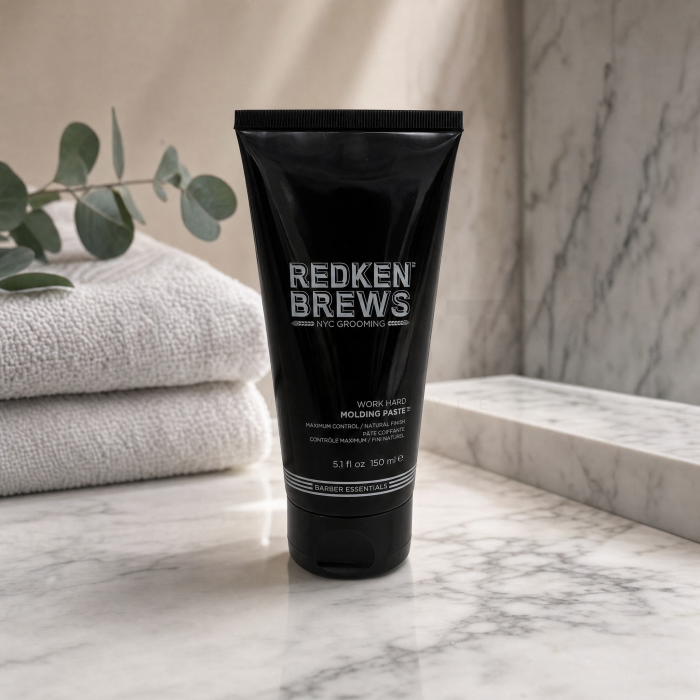 Redken Brews Work Hard Molding Paste Stylingpaste für starken Halt 150 ml