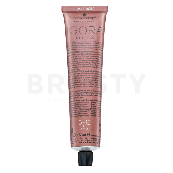 Schwarzkopf Professional Igora Color10 vopsea profesională permanentă pentru păr 5-12 60 ml