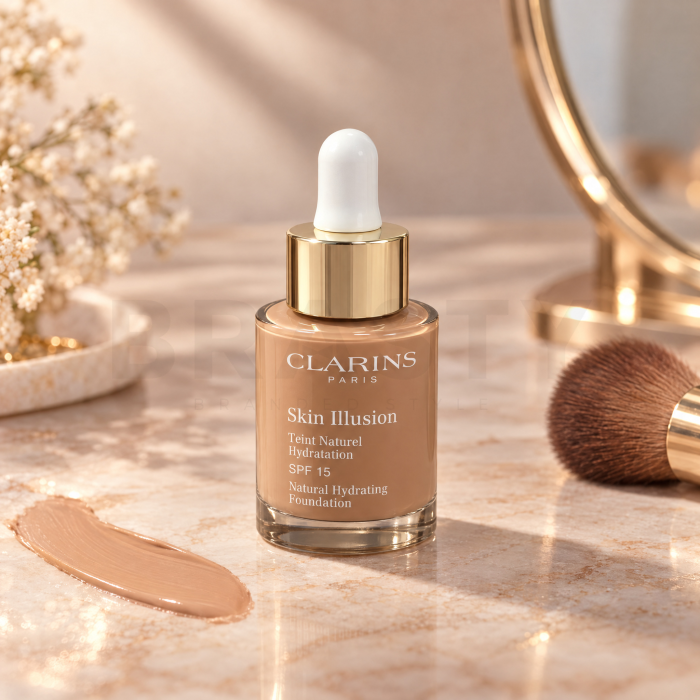 Clarins Skin Illusion Natural Hydrating Foundation maquillaje líquido con efecto hidratante 114 Cappuccino 30 ml