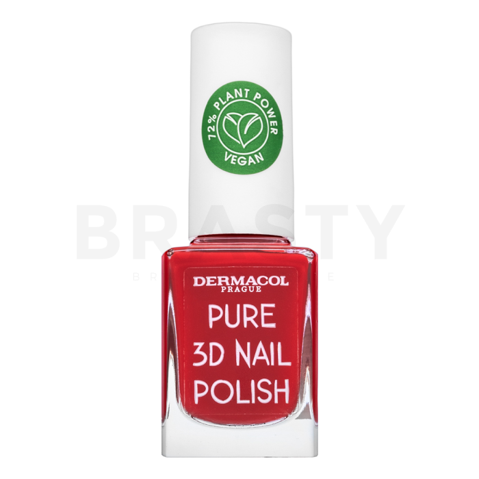 Dermacol Pure 3D Nail Polish lac de unghii 04 Poppy Red 11 ml