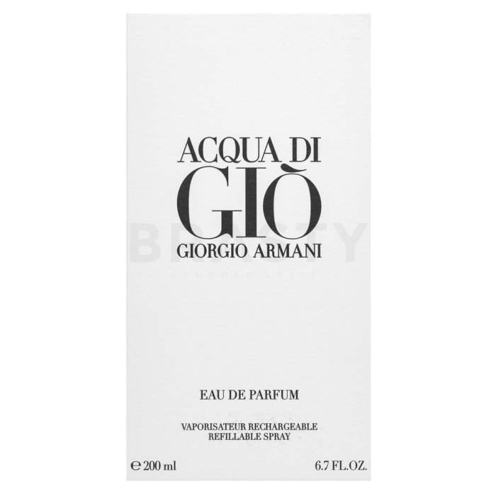 Armani (Giorgio Armani) Acqua di Gio Pour Homme - Refillable Eau de Parfum da uomo Extra Offer 3 200 ml