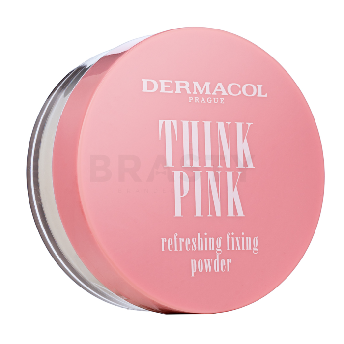 Dermacol Think Pink Refreshing Fixing Powder puder z ujednolicającą i rozjaśniającą skórę formułą 10 g