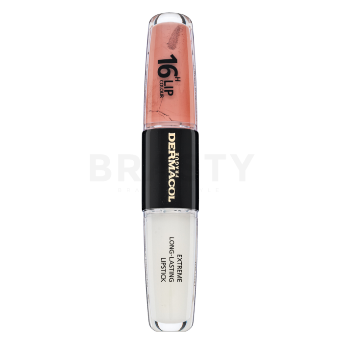 Dermacol 16H Lip Colour Extreme Long-Lasting Lipstick zweiphasige, langanhaltende Farbe und Gloss für die Lippen No. 14 8 ml