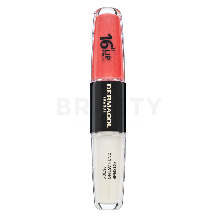 Dermacol 16H Lip Colour Extreme Long-Lasting Lipstick zweiphasige, langanhaltende Farbe und Gloss für die Lippen No. 37 8 ml