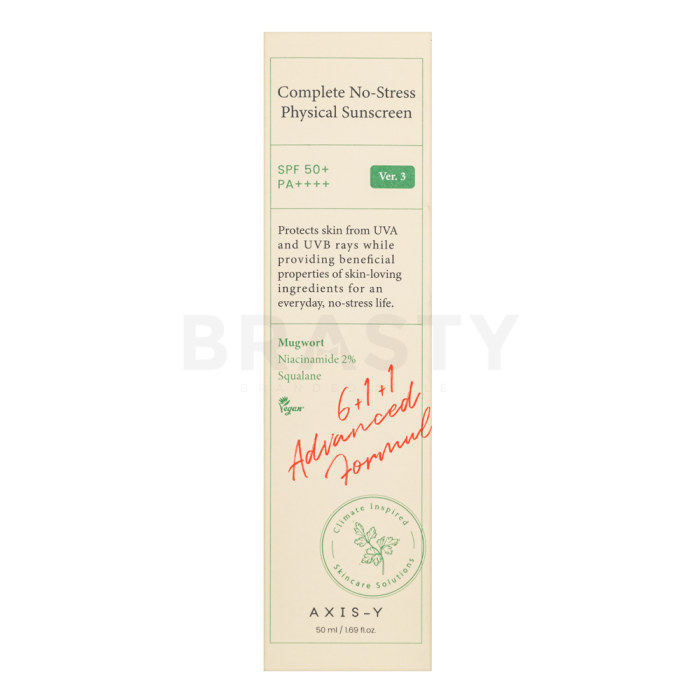 Axis-Y Complete No- Stress zonnebrandcrème Physical Sunscreen SPF50 + PA++++ 50 ml