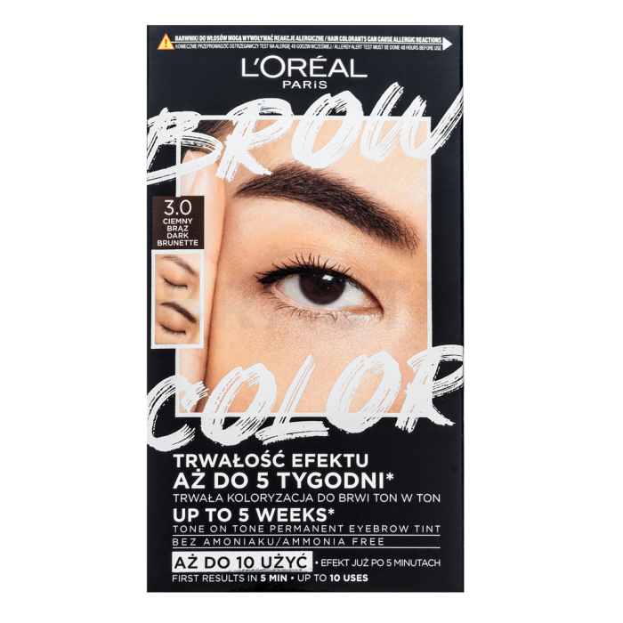 L´Oréal Paris Brow Color Semi-Permanent Eyebrow Tint semi-permanente kleuring voor Wenkbrauwen 3.0 Dark Brunette