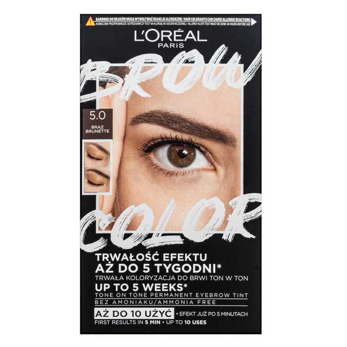 L´Oréal Paris Brow Color Semi-Permanent Eyebrow Tint semi-permanente kleuring voor Wenkbrauwen 5.0 Brunette