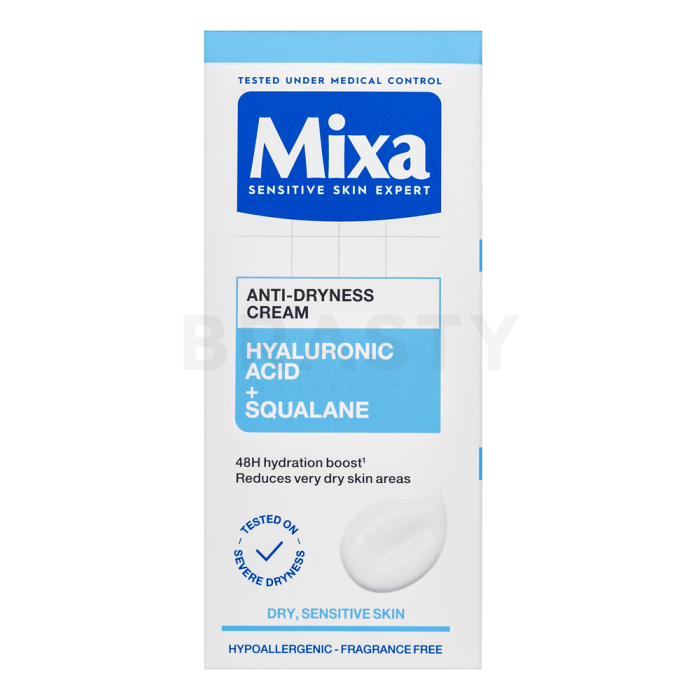 Mixa Hyaluronic Acid + Squalane cremă împotriva uscăciunii Anti-Dryness Cream 50 ml