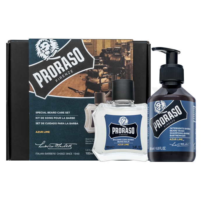 Proraso Azur Lime Set Special Beard Care Set 100 ml + 200 ml