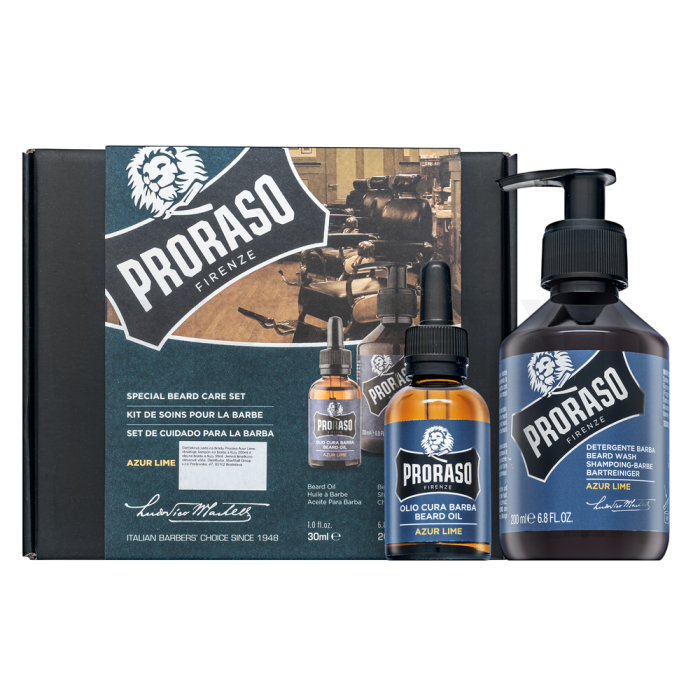 Proraso Azur Lime Set Special Beard Care Set 30 ml + 200 ml