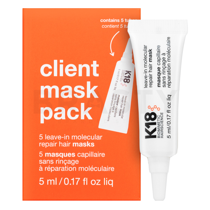 K18 Client Mask Pack îngrijire fără clătire î pentru întărirea fibrei părului 5 x 5 ml