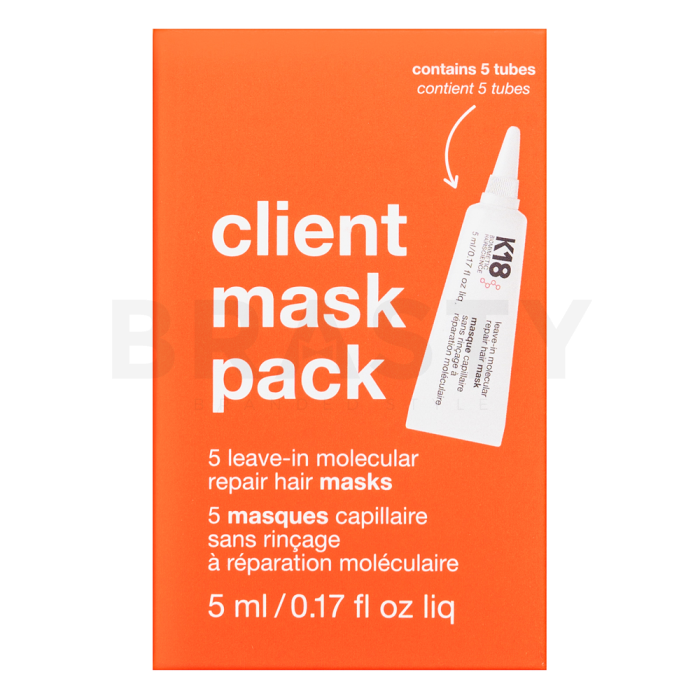 K18 Client Mask Pack îngrijire fără clătire î pentru întărirea fibrei părului 5 x 5 ml