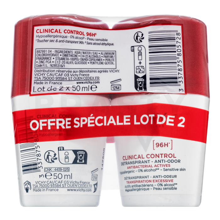 Vichy Clinical Control antiperspirant Detranspirant 96H 2 x 50 ml