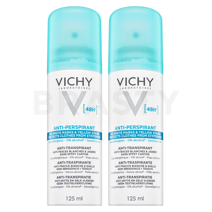 Vichy antiperspirant Deodorant Anti-Transpirant 48H - No Marks 2 x 125 ml