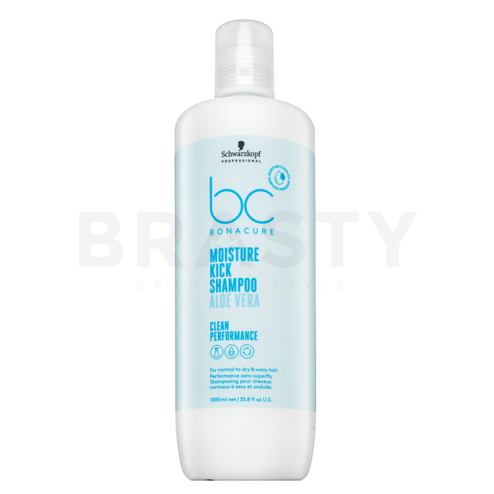 Schwarzkopf Professional BC Bonacure Moisture Kick Shampoo Aloe Vera Voedende Shampoo voor hydraterend haar 1000 ml