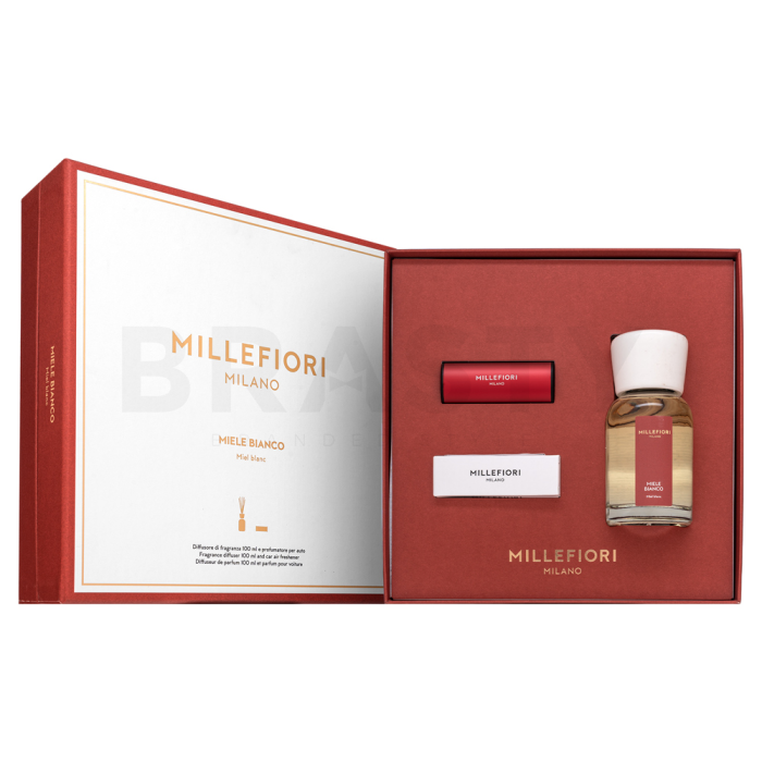 Millefiori Milano Fragrance Diffuser and Car Air Freshener Miele Bianco 100 ml