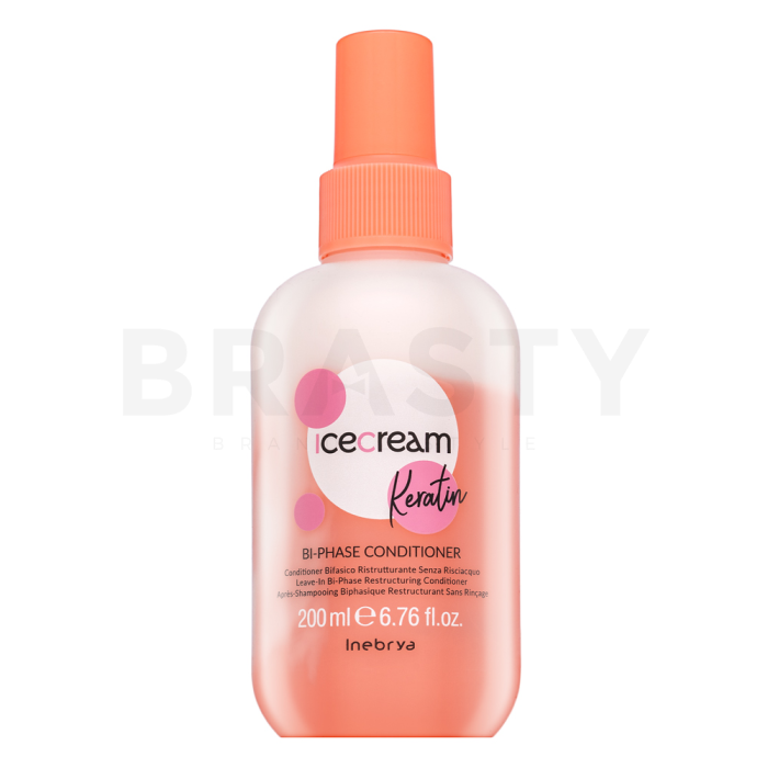 Inebrya Ice Cream Keratin Bi-Phase Conditioner odżywka bez spłukiwania z keratyną 200 ml