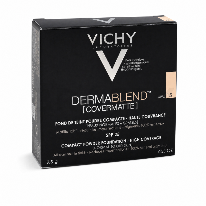 Vichy Dermablend Covermatte Puder-Make-up mit mattierender Wirkung 15 Opal 9,5 g