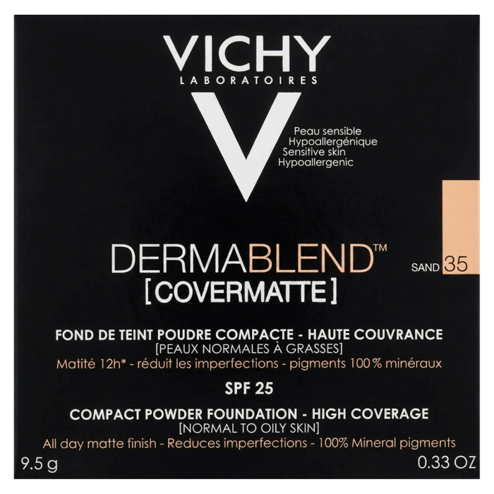 Vichy Dermablend Covermatte base de maquillaje en polvo con efecto mate 35 Sand 9,5 g