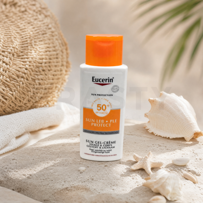 Eucerin Sun Protection Bräunungscreme SPF50+ Sun LEB PLE Protect Sun Gel-Créme 150 ml