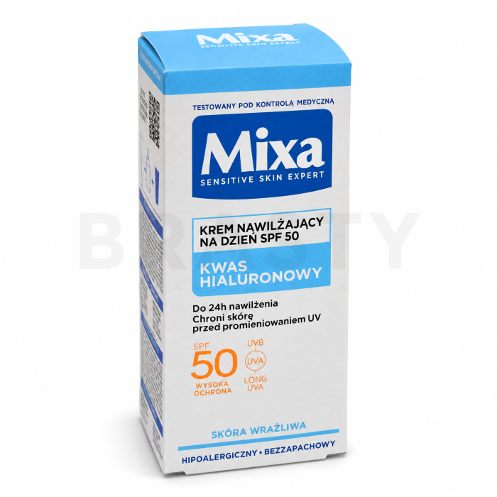 Mixa beschermende crème Hyaluronic Acid Daily Invisible SPF Cream SPF50 50 ml