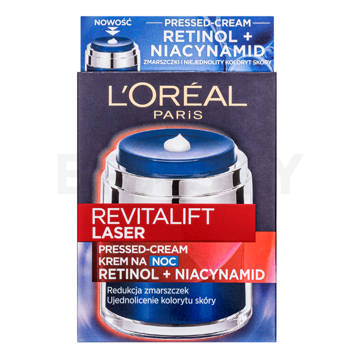 L´Oréal Paris Revitalift Laser стягащ нощен крем Pressed-Cream Night Retinol + Niacinamide 50 ml