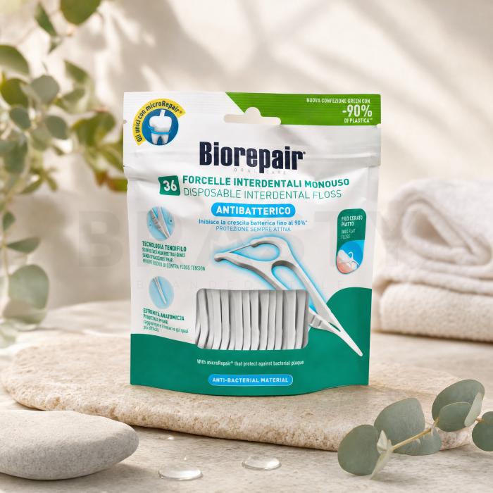 Biorepair Disposable Interdental Floss Interdentale flosdraad met houder 36 pcs