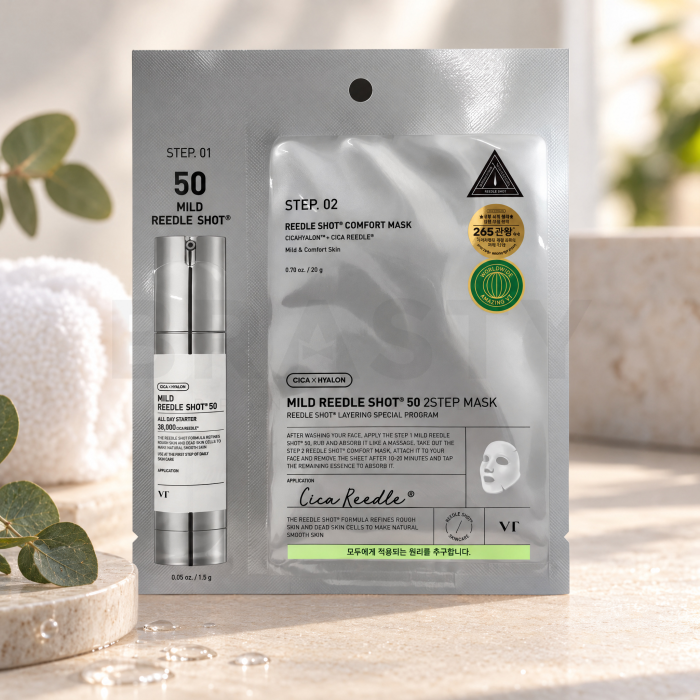 VT Cosmetics gezichtsmasker met micronaaldjes Mild Reedle Shot 50 2Step Mask