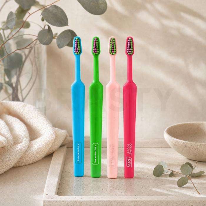 TePe Colour Compact spazzolino da denti Toothbrush 4 pcs Extra Soft