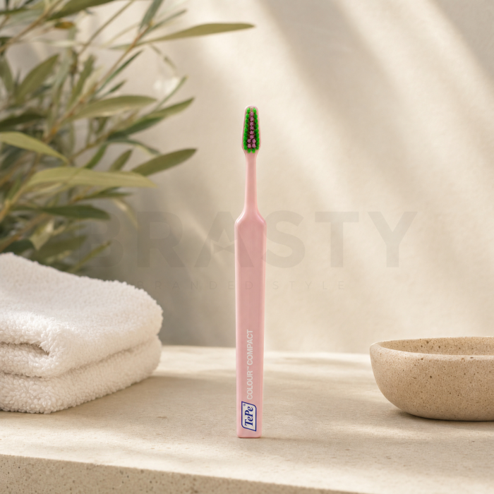 TePe Colour Compact Zahnbürste Extra Soft Toothbrush Light Pink
