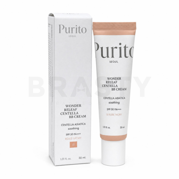 Purito Wonder Releaf Centella BB Cream SPF 30 PA+++ crema BB para unificar el tono de la piel 15 Rose Ivory 30 ml