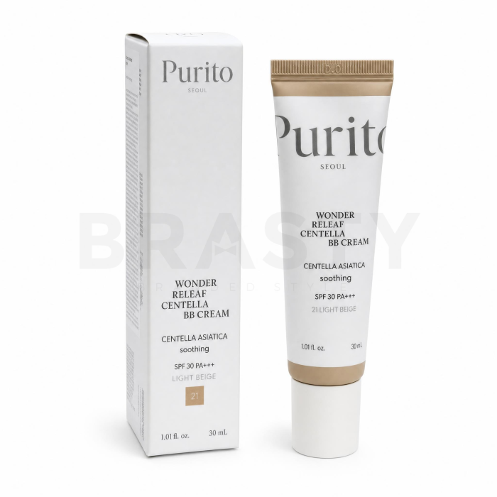 Purito Wonder Releaf Centella BB Cream SPF 30 PA+++ BB crème om de huidskleur te egaliseren 21 Light Beige 30 ml