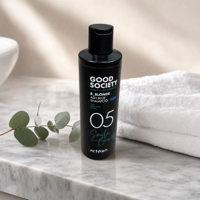 Artègo Good Society 05 B_Blonde Ash Blue Shampoo neutralisierte Shampoo für platinblondes und graues Haar 250 ml