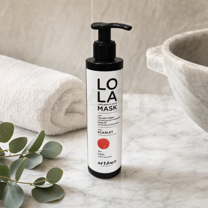 Artègo Lola Your Beauty Colour Mask voedend masker met kleurpigmenten om rode tinten te doen herleven Scarlet 200 ml