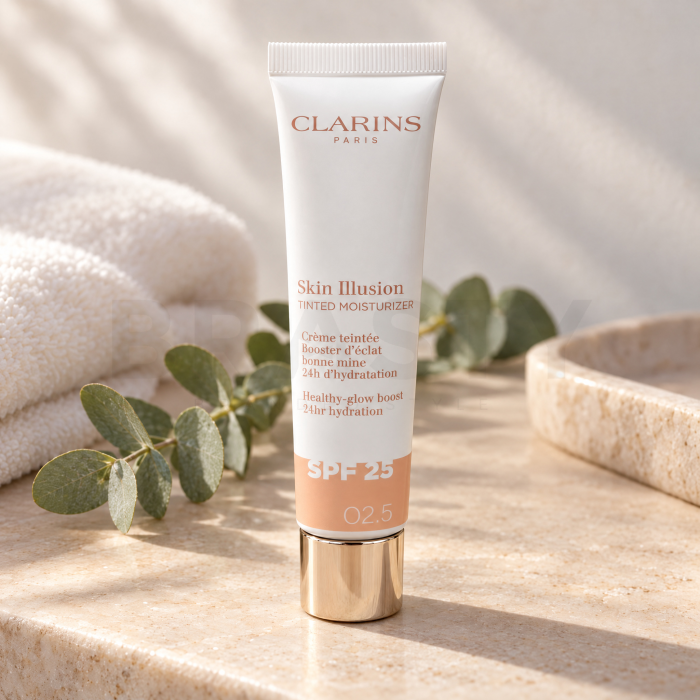 Clarins Skin Illusion tónovací ochranný krém Tinted Moisturizer SPF 25 02.5 40 ml