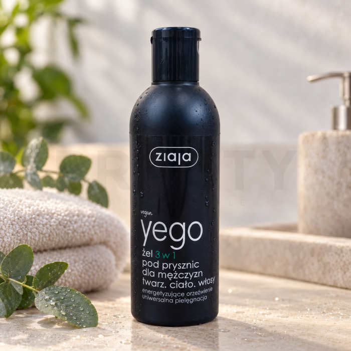 Ziaja Yego verkoelende douchegel 3-in-1 Shower Gel – Face, Body, Hair 300 ml