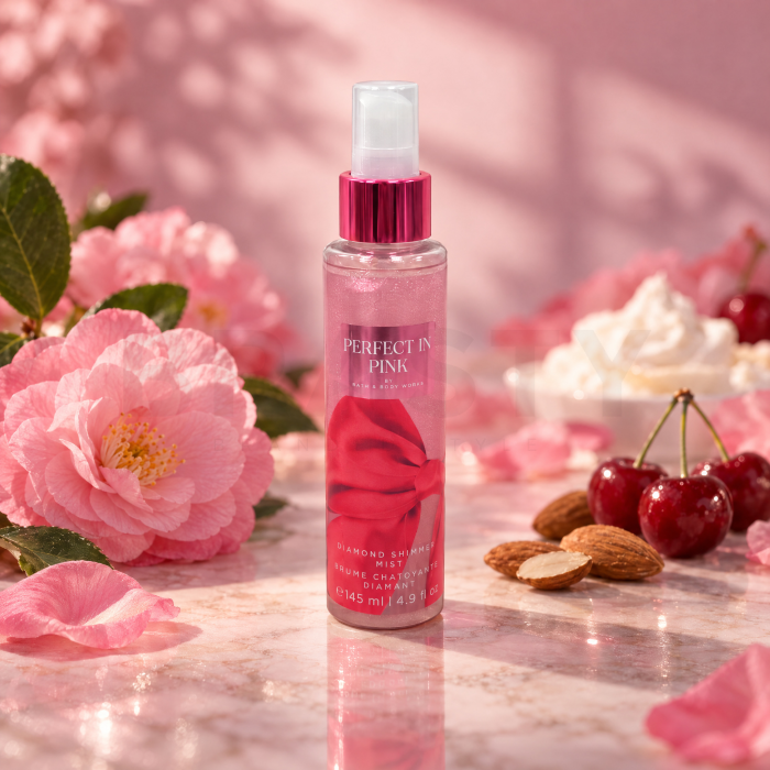 Bath & Body Works Perfect In Pink Diamond Shimmer pršilo za telo za ženske 145 ml