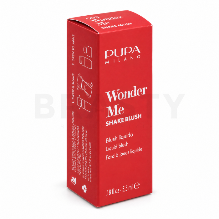 Pupa Wonder Me Shake Blush folyékony pirosító 003 Strawberry Daiquiri 5,5 ml