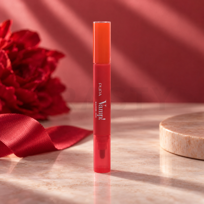 Pupa Vamp! Marker Duo Lip Tint & Oil Gloss маркер и олио-гланц за устни 007 Red Potion