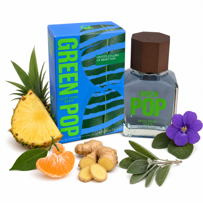 Benetton United Dreams Green Pop Eau de Toilette da uomo 100 ml