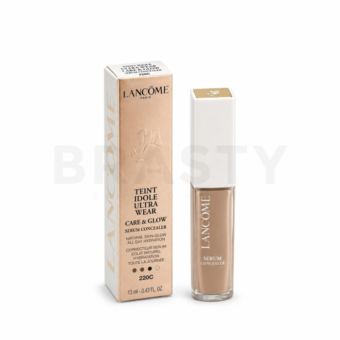 Lancôme Teint Idole Ultra Wear Care & Glow Serum Concealer corector lichid pentru o piele luminoasă și uniformă 220C 13 ml