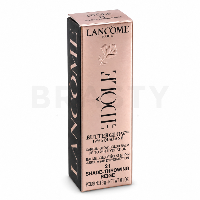 Lancôme Lip Idôle ButterGlow Lip Balm balsamo nutriente per labbra 21 Shade Throwing Beige 3 g